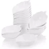 MALACASA 4.5 in. White Porcelain Ramekins Souffle Dishes Serving Bowls (Set of 16)