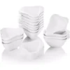 MALACASA 3 in. White Porcelain Ramekins Souffle Dishes Serving Bowls (Set of 16)