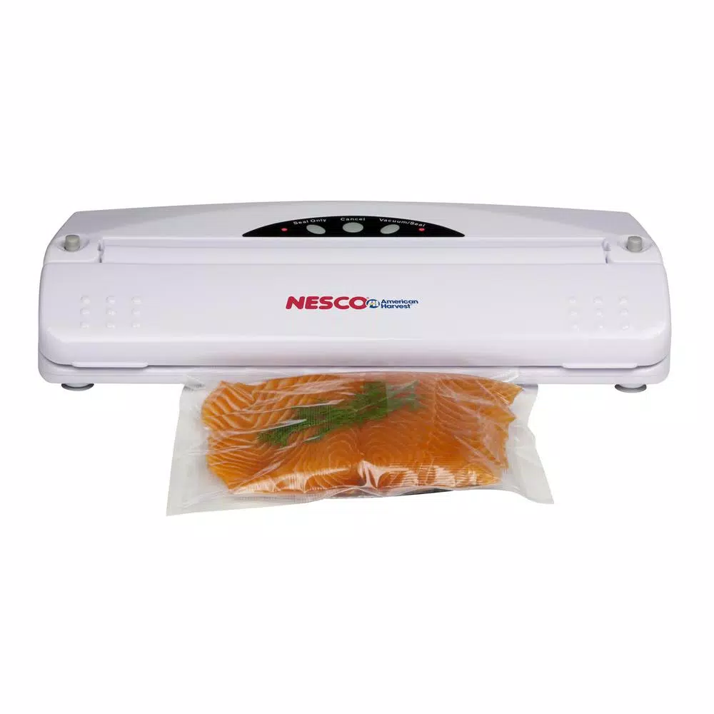 Nesco White Food Vacuum Sealer with Bags