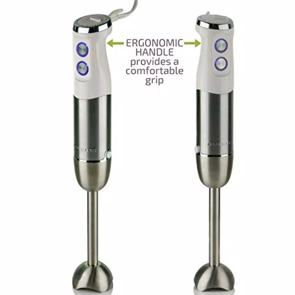 Ovente Multi-Purpose Immersion Blender, 500-Watt Hand Mixer, Stainless Steel Blades, 6-Speed Settings