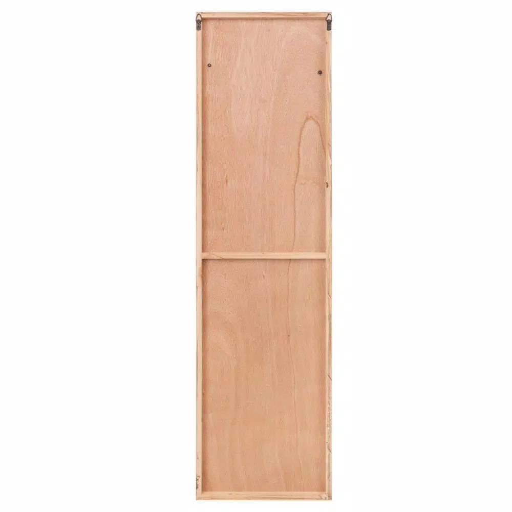 Pinnacle 13 in. x 47 in. Barn Door Wall Farmhouse Rules Rustic White Wood Plank Decorative Sign