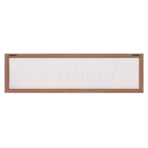 Pinnacle 11 in. x 38 in. Rustic White Farmhouse Tin Enamel Decorative Sign