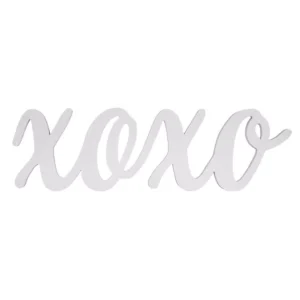Pinnacle Script XOXO White Wood Decorative Sign