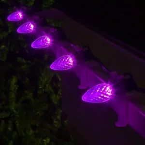 Wintergreen Lighting OptiCore C7 LED Purple Faceted Replacement Light Bulbs (25-Pack)