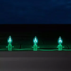 Wintergreen Lighting FlexFilament C9 LED Shatterproof Green Vintage Edison Christmas Light Bulbs (5-Pack)