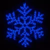 Wintergreen Lighting 24 in. 314-Light LED Blue Hanging Snowflake Decor