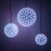 Wintergreen Lighting 7.5 in. 120-Light LED Color Changing Starlight Sphere with Remote Control