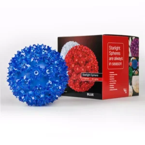 Wintergreen Lighting 6 in. 70-Light LED Blue Decorative Starlight Sphere