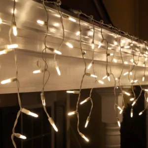 Wintergreen Lighting 7 ft. 70-Light M5 LED Warm White Twinkle Icicle Light Set