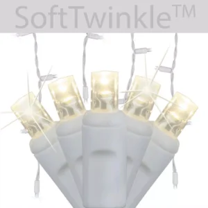 Wintergreen Lighting SoftTwinkle 7 ft. 70-Light LED Warm White Icicle Light Set