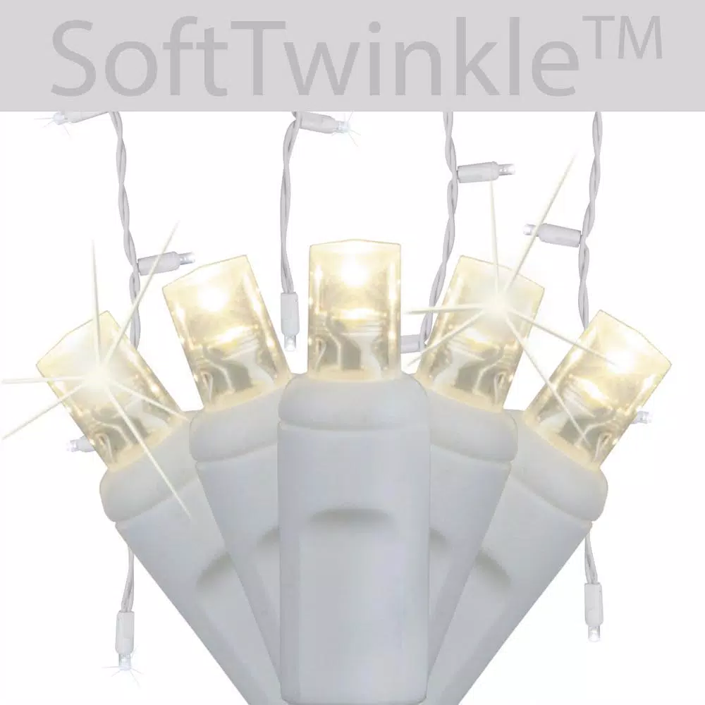 Wintergreen Lighting SoftTwinkle 7 ft. 70-Light LED Warm White Icicle Light Set
