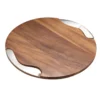 Nambe Wood Cheese Block with Knife and Spreader