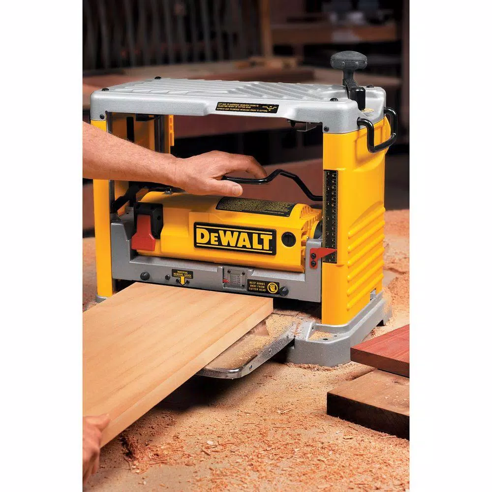 DEWALT 12-1/2 in. Portable Thickness Planer with Three Knife Cutter-Head with 24 in. Tote with Organizer