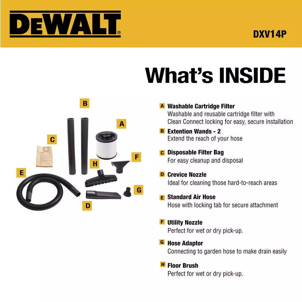 DEWALT 14 Gal. Poly Wet/Dry Vac