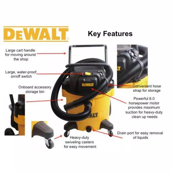 DEWALT 14 Gal. Poly Wet/Dry Vac