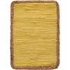 LR Home Sunny Day 19 in. x 13 in. Yellow Jute Bordered Cotton Placemat (Set of 4)