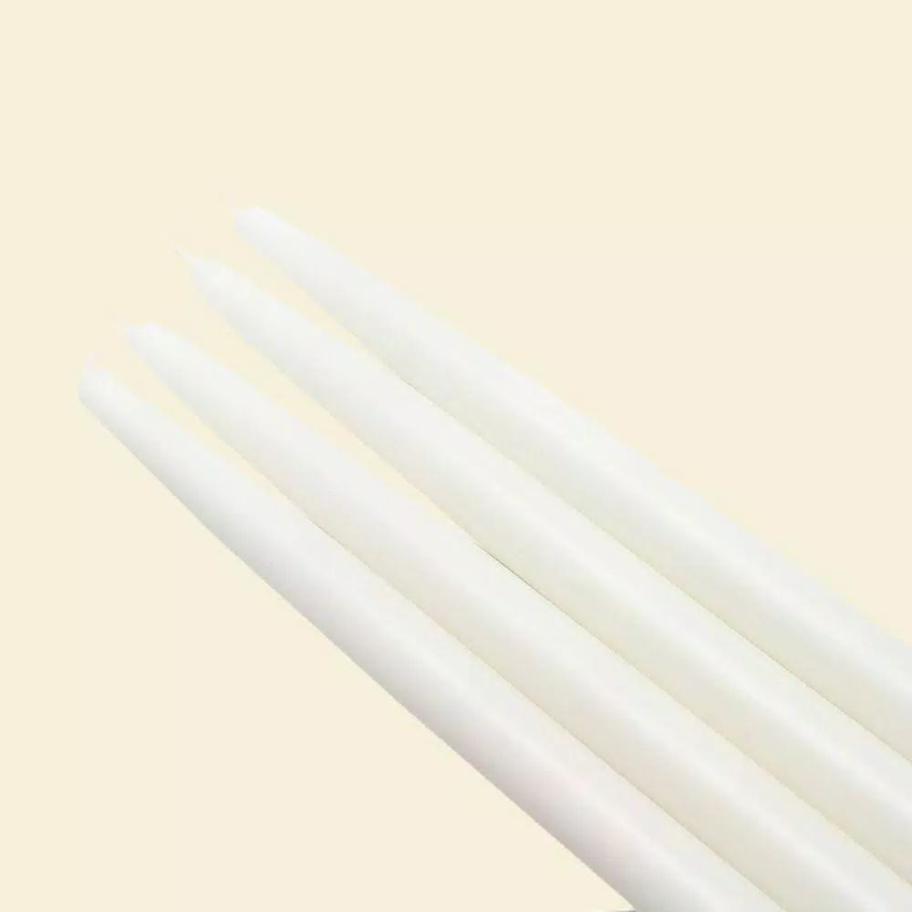 Zest Candle 10 in. White Taper Candles (12-Set)
