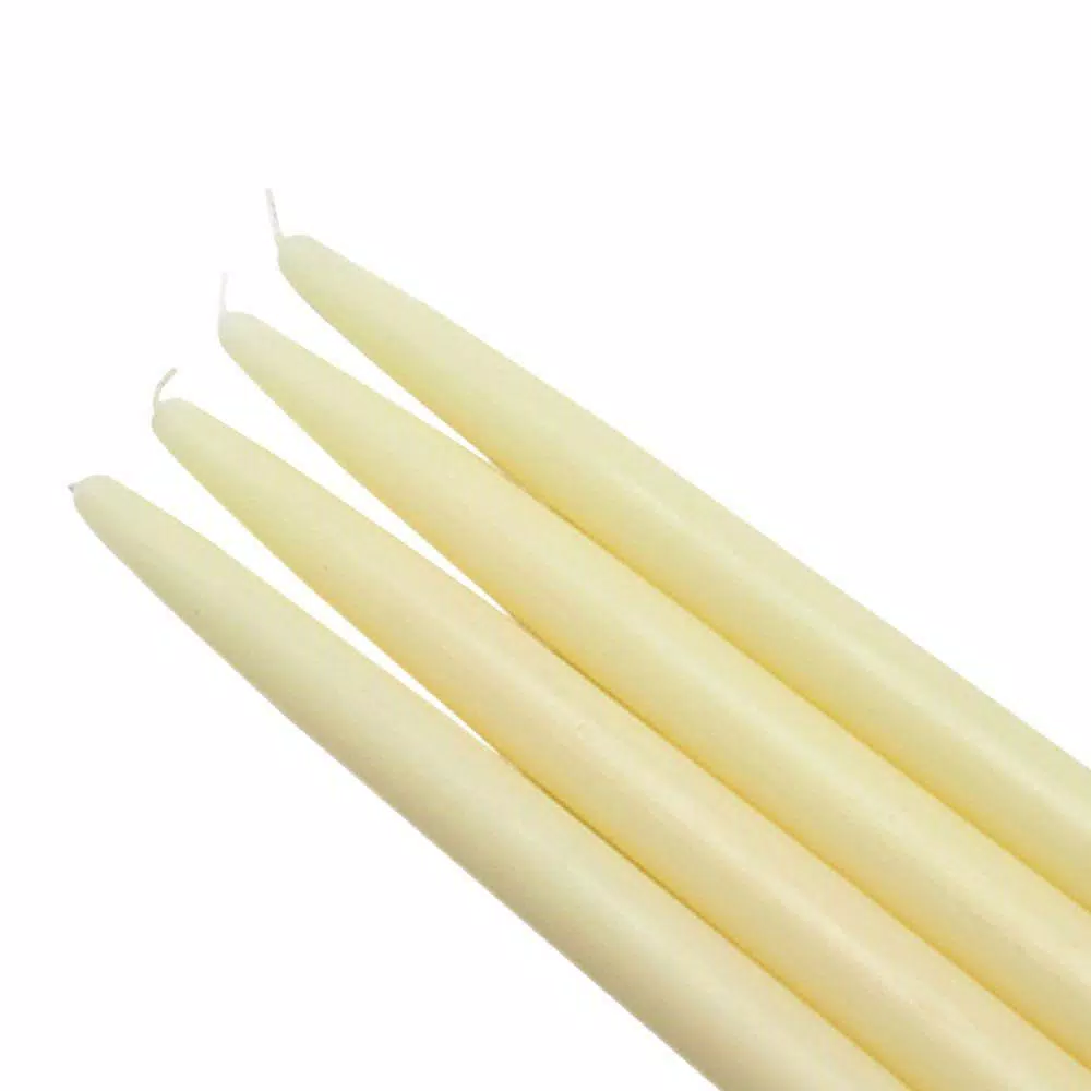 Zest Candle 10 in. Ivory Taper Candles (12-Set)