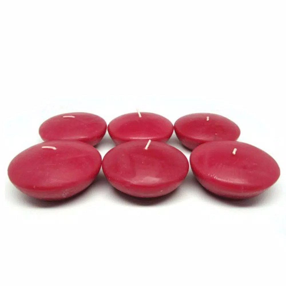 Zest Candle 3 in. Red Floating Candles (Box of 12)