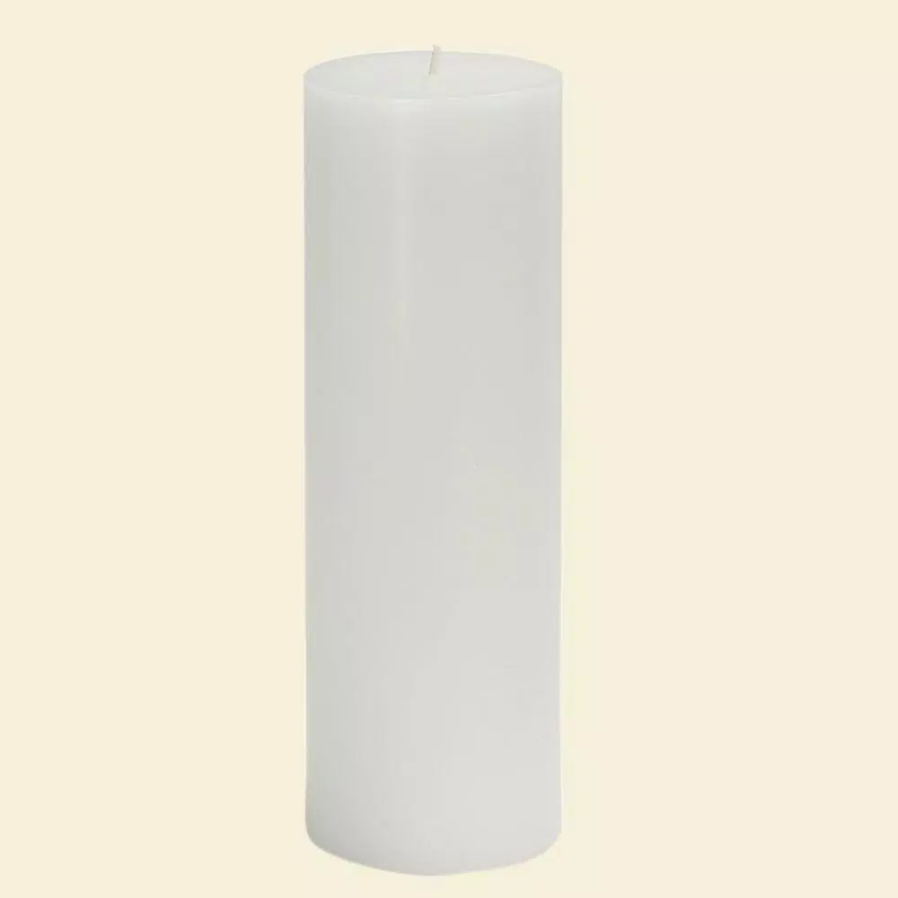 Zest Candle 3 in. x 9 in. White Hand-poured Pillar Candles Bulk (Case of 12)